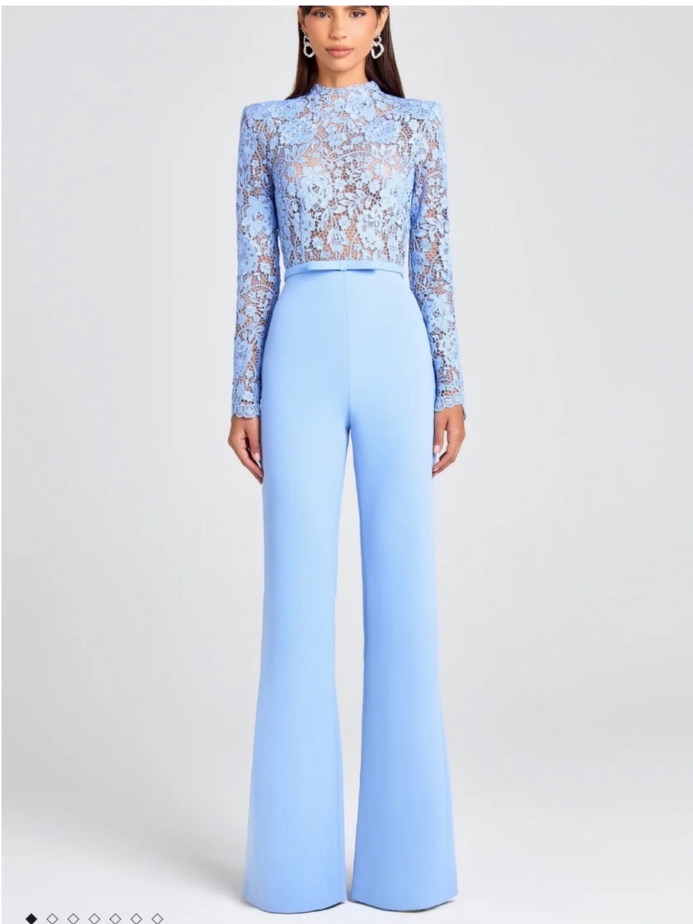 ✨NWT✨Nadine Merabi Maddie Lace Jumpsuit Light Blue/ Pastel Size 8